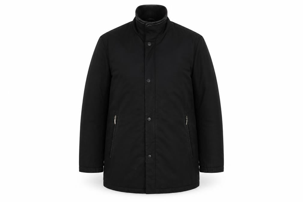 Guise Men's Black Overcoat Size M with Zipped Pockets