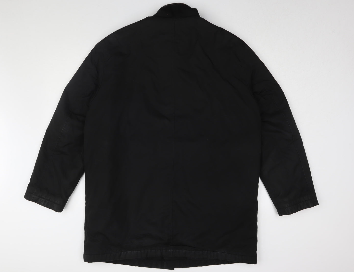Guise Men's Black Overcoat Size M with Zipped Pockets