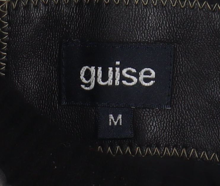 Guise Men's Black Overcoat Size M with Zipped Pockets