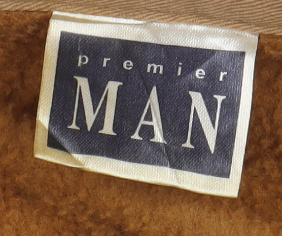 Premier Man Men's Brown Cotton Jacket L