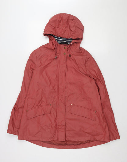 Additional front view of Dunnes Women's Red Waterproof Rain Coat, size 12