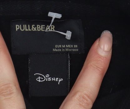 Preloved Pull & Bear Women's Black Mickey Mouse Hoodie M - Detail