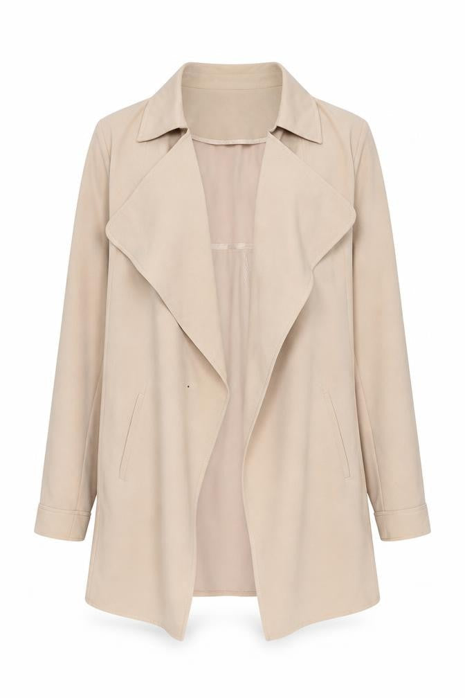 Next Women's Beige Belted Mid-Length Coat Size 10