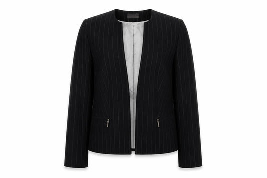 Principles Women's Black Pinstripe Blazer Size 14