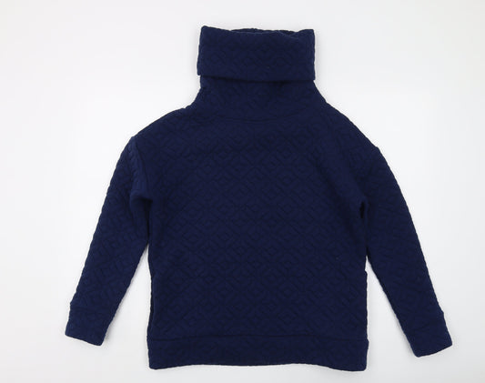 GapFit Women's Blue Geometric Mock Neck Sweatshirt XS