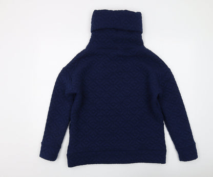 GapFit Women's Blue Geometric Mock Neck Sweatshirt XS