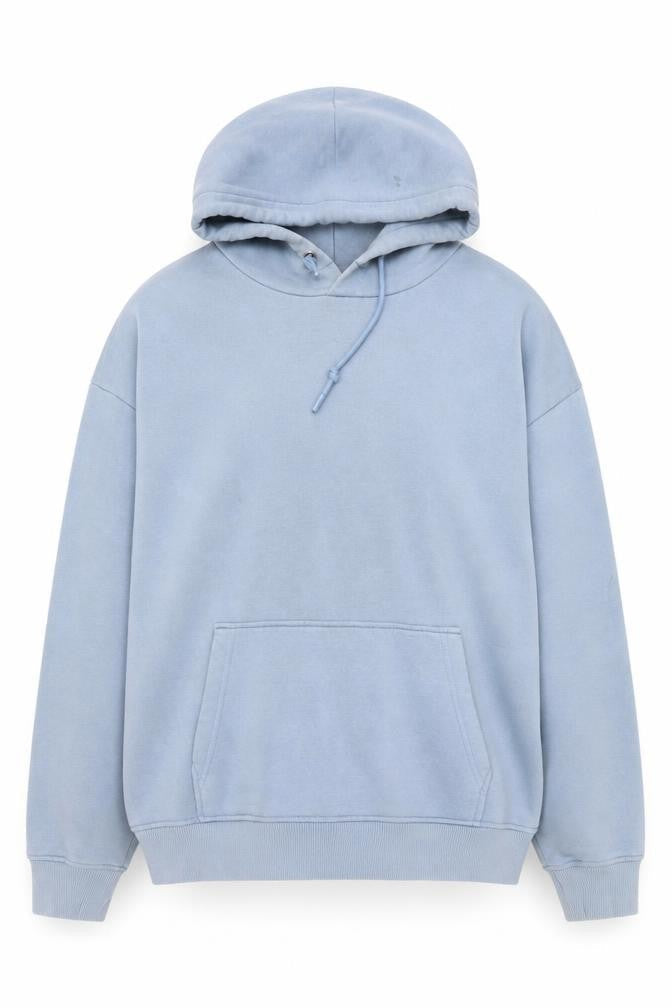Zara Men's Blue Pullover Hoodie, Size M, Autumn Style