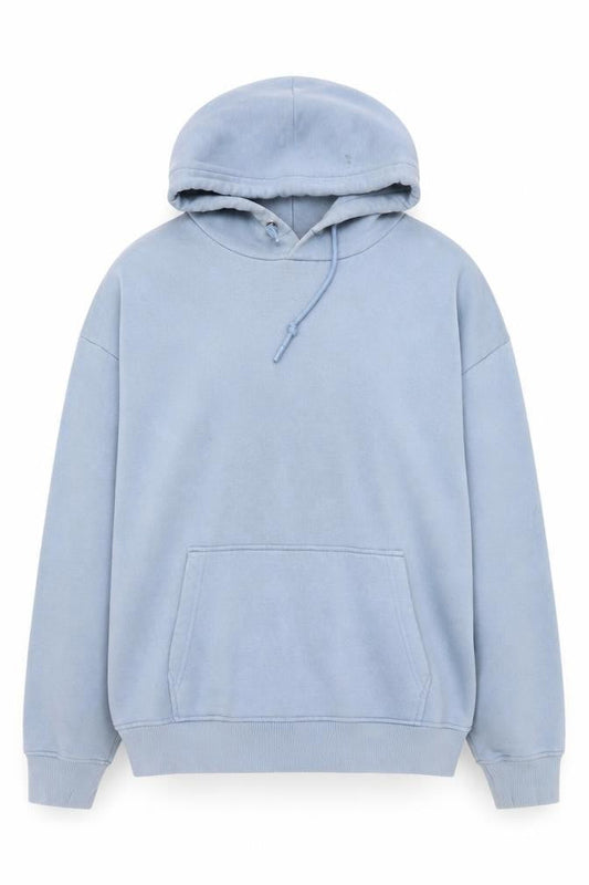 Zara Men's Blue Pullover Hoodie, Size M, Autumn Style