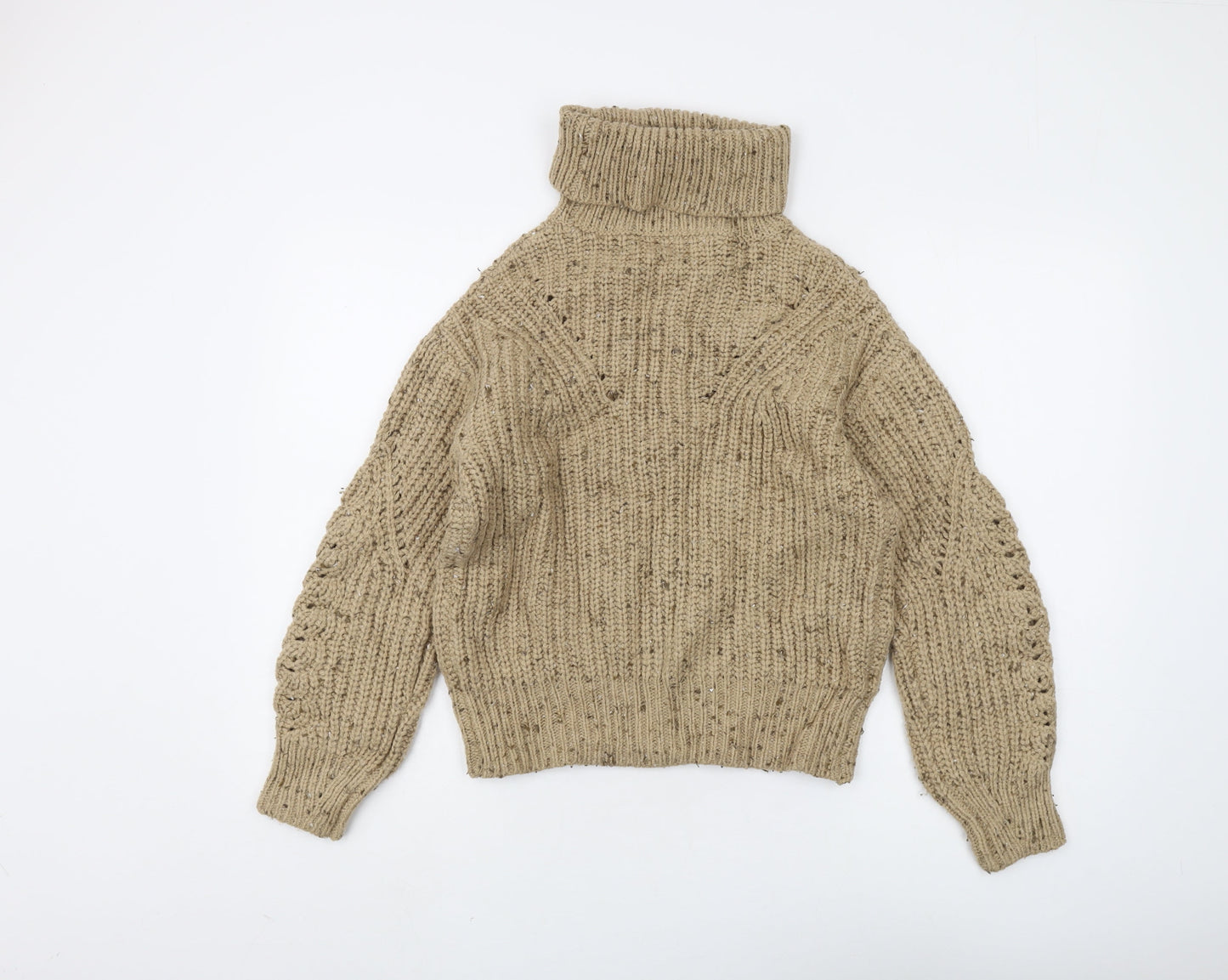 Marks and Spencer Women's Beige Knit Pullover Jumper S