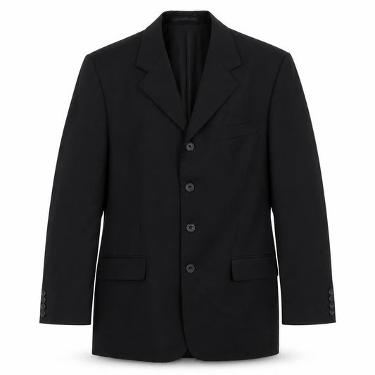 Revere Men's Black Blazer, Regular Fit, Size 38R