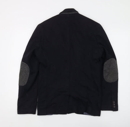 Next Men's Black Regular Fit Blazer 36R