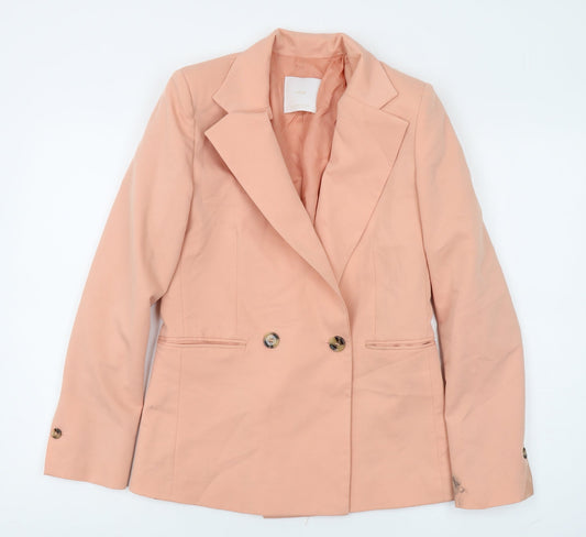 MNG Women's Pink Double Breasted Blazer XXS
