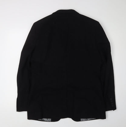 Avenue Men's Black Blazer, Size 40R, Regular Fit