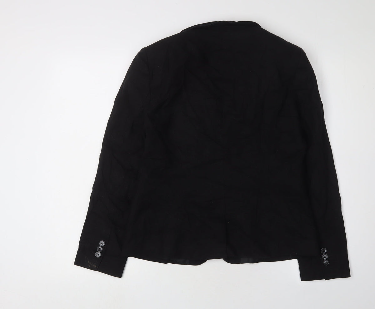 South Women's Black Blazer, Size 12, Workwear Chic