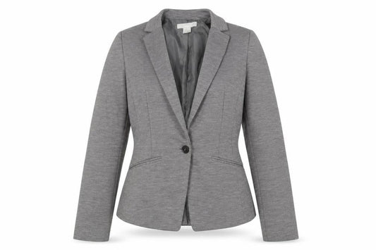 H&M Women's Grey Regular Blazer, Size 4, Business Casual