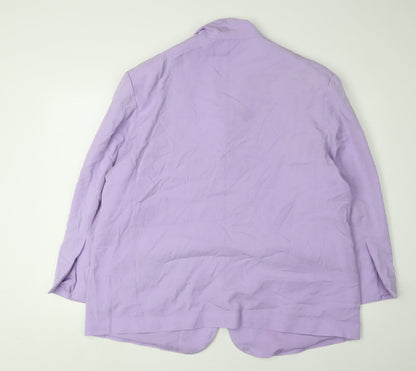 Monki Women Purple Blazer L Woven Suit Jacket