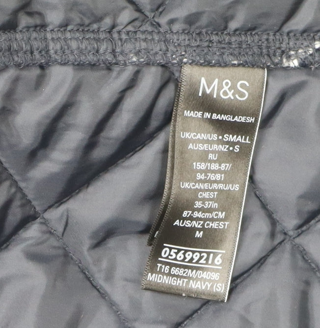 Marks and Spencer Men's Blue Quilted Jacket S