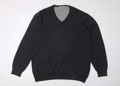Marks & Spencer Men's Grey Cotton Pullover Jumper L