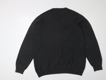Marks & Spencer Men's Grey Cotton Pullover Jumper L