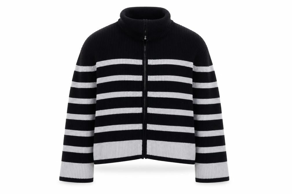 Zara Women's Black Roll Neck Cardigan Size 12