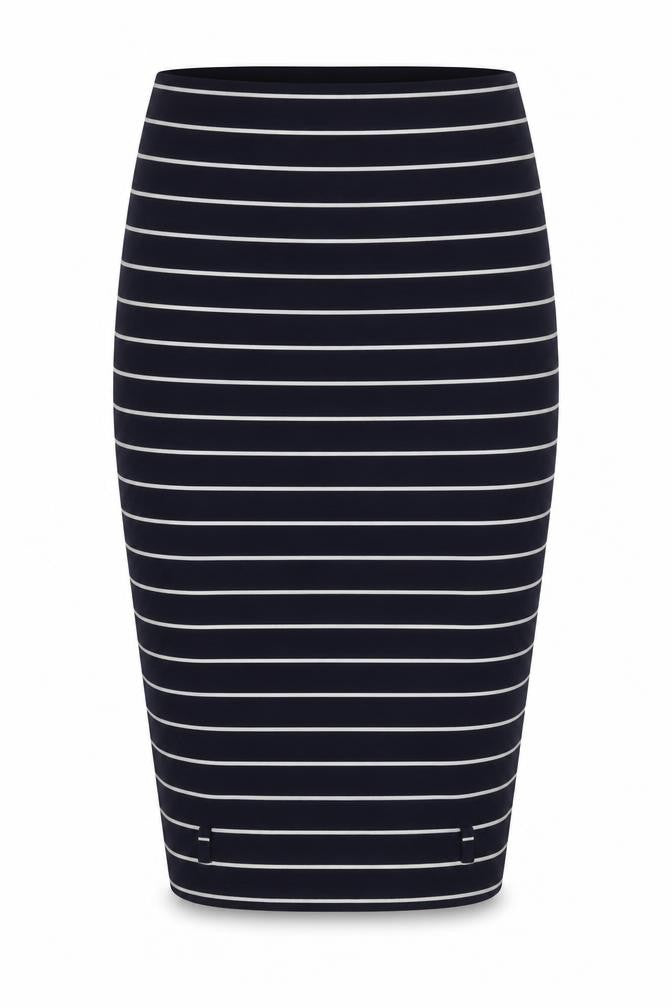 Monsoon Women's Blue Striped Pencil Skirt Size S