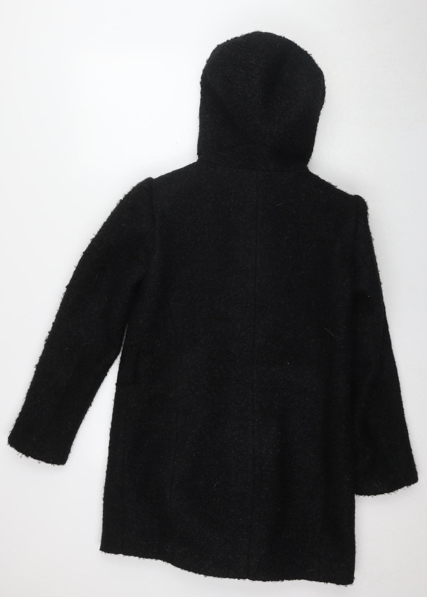 BODYFLIRT Women's Black Hooded Mid-Length Jacket