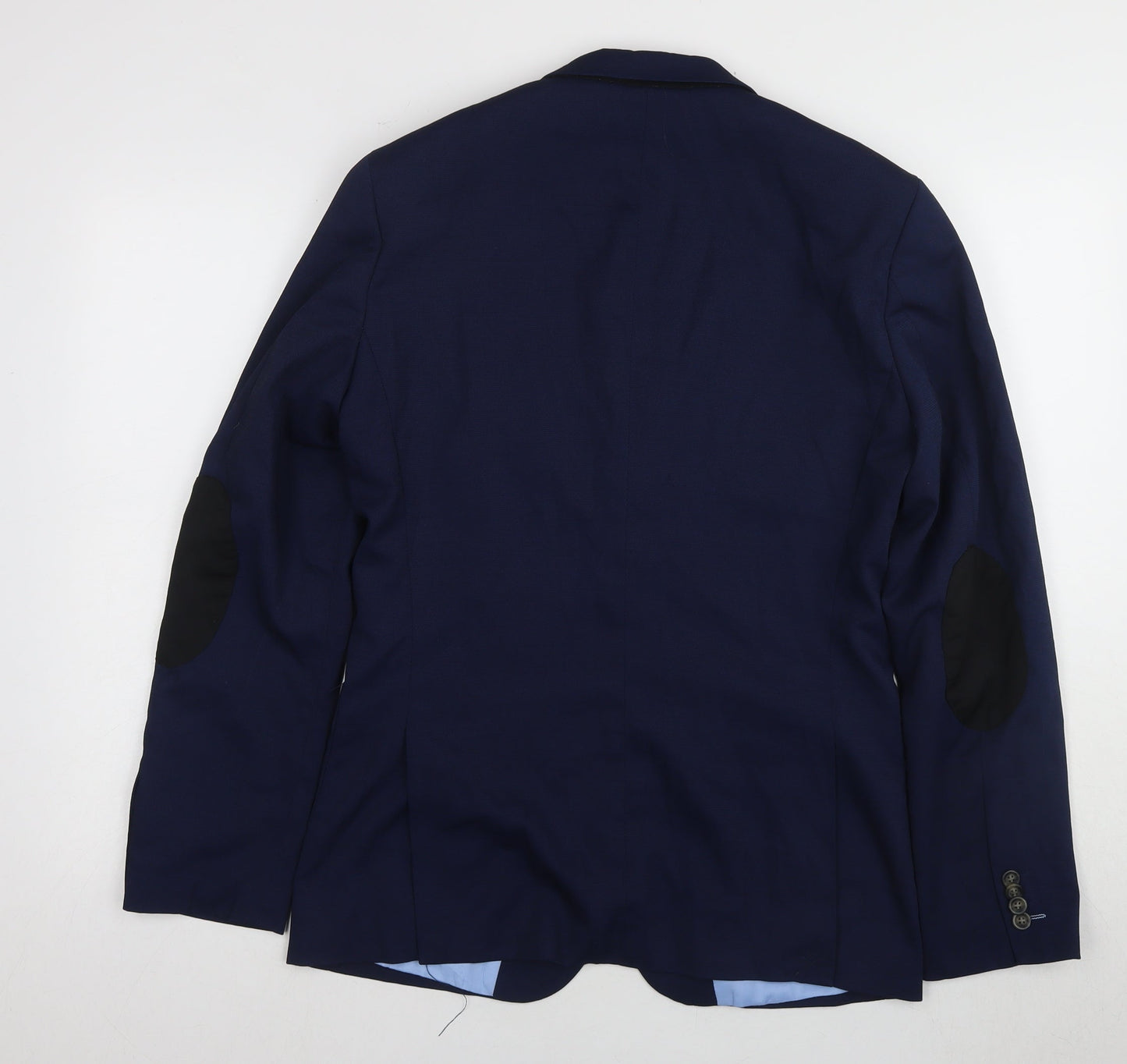 H&M Men's Blue Slim Fit Blazer, 38R, Notch Lapel