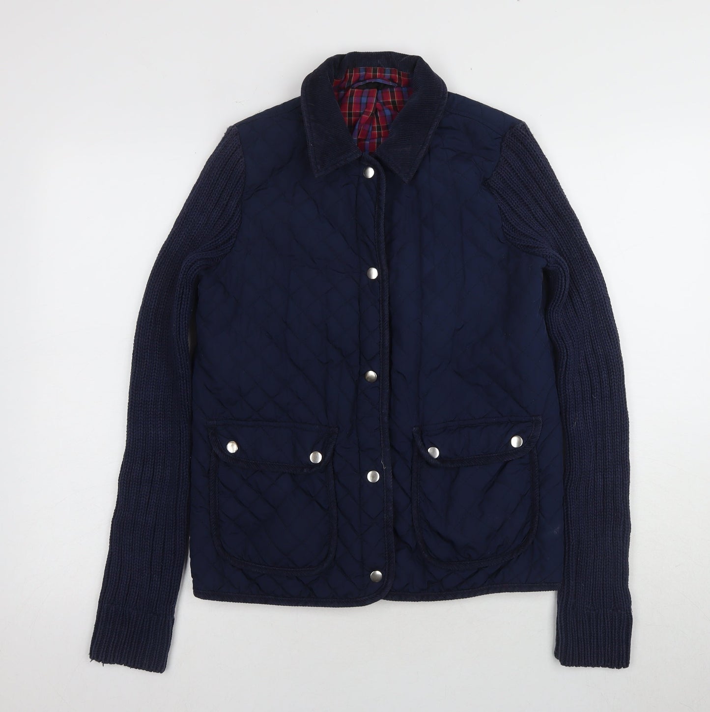 Topshop Women's Navy UK 10 Quilted Jacket
