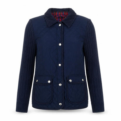 Topshop Women's Navy UK 10 Quilted Jacket