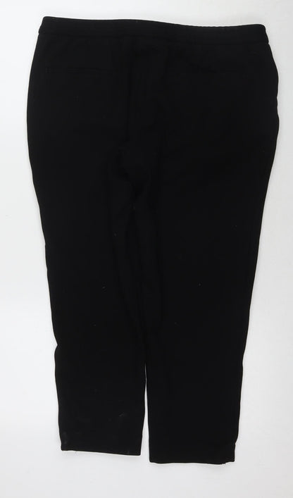 Hugo Boss Womens Black Joggers, Size 12, Drawstring Closure