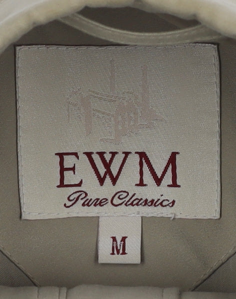 EWM Men's Beige Mid-Length Trench Coat M