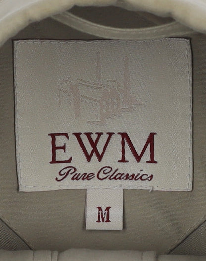 EWM Men's Beige Mid-Length Trench Coat M