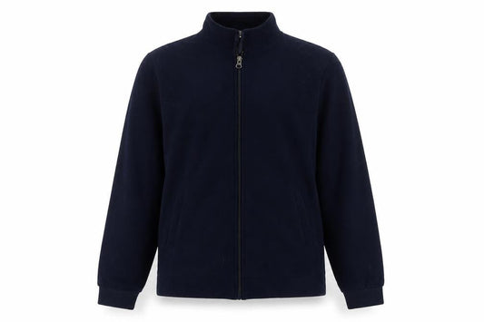 Front view of Next girls’ blue basic jacket, 14 years, lined zip casual