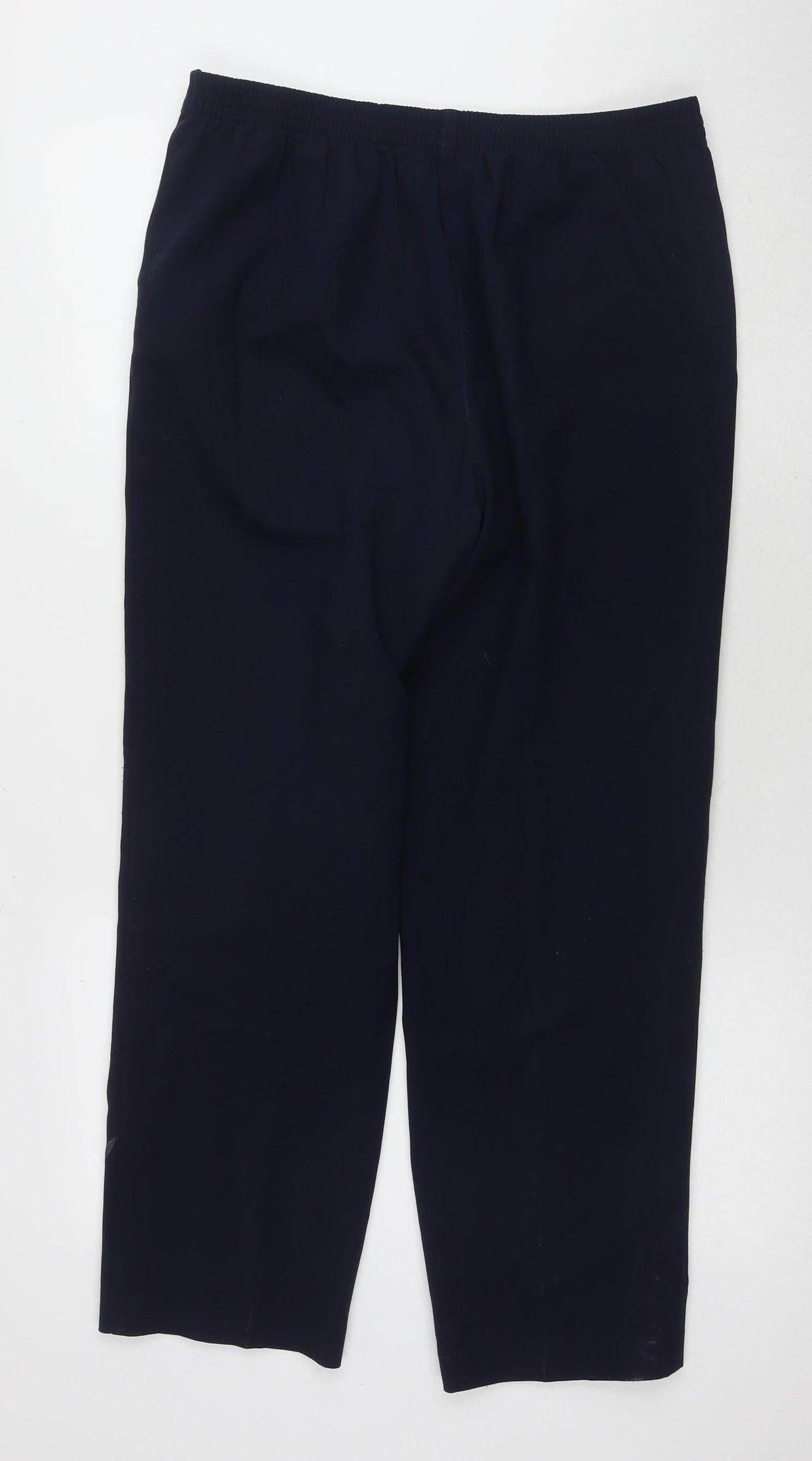 Isle Women's Blue Straight Leg Trousers, Size 12