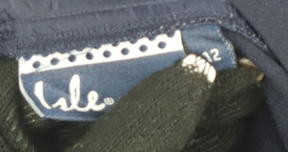 Isle Women's Blue Straight Leg Trousers, Size 12