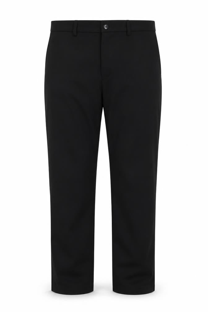 PANTS Men's Black Dress Pants, Size L, Polyester Blend