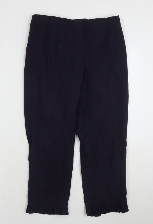 Ficelle Paris Women's Blue Cropped Trousers Size 8
