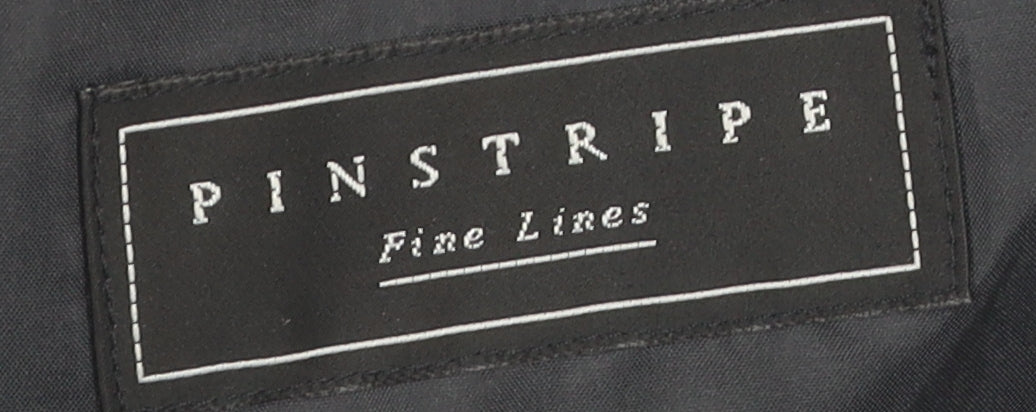 Pinstripe Fine Lines Men's Blazer Black 38S