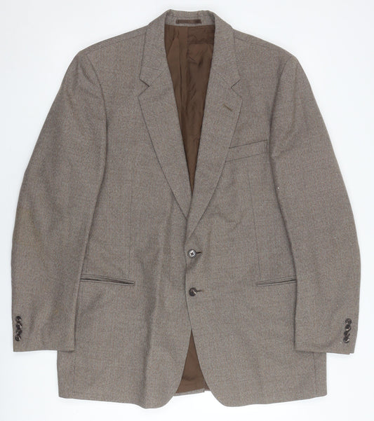 St Michael Men's Brown Herringbone Blazer 43-44L