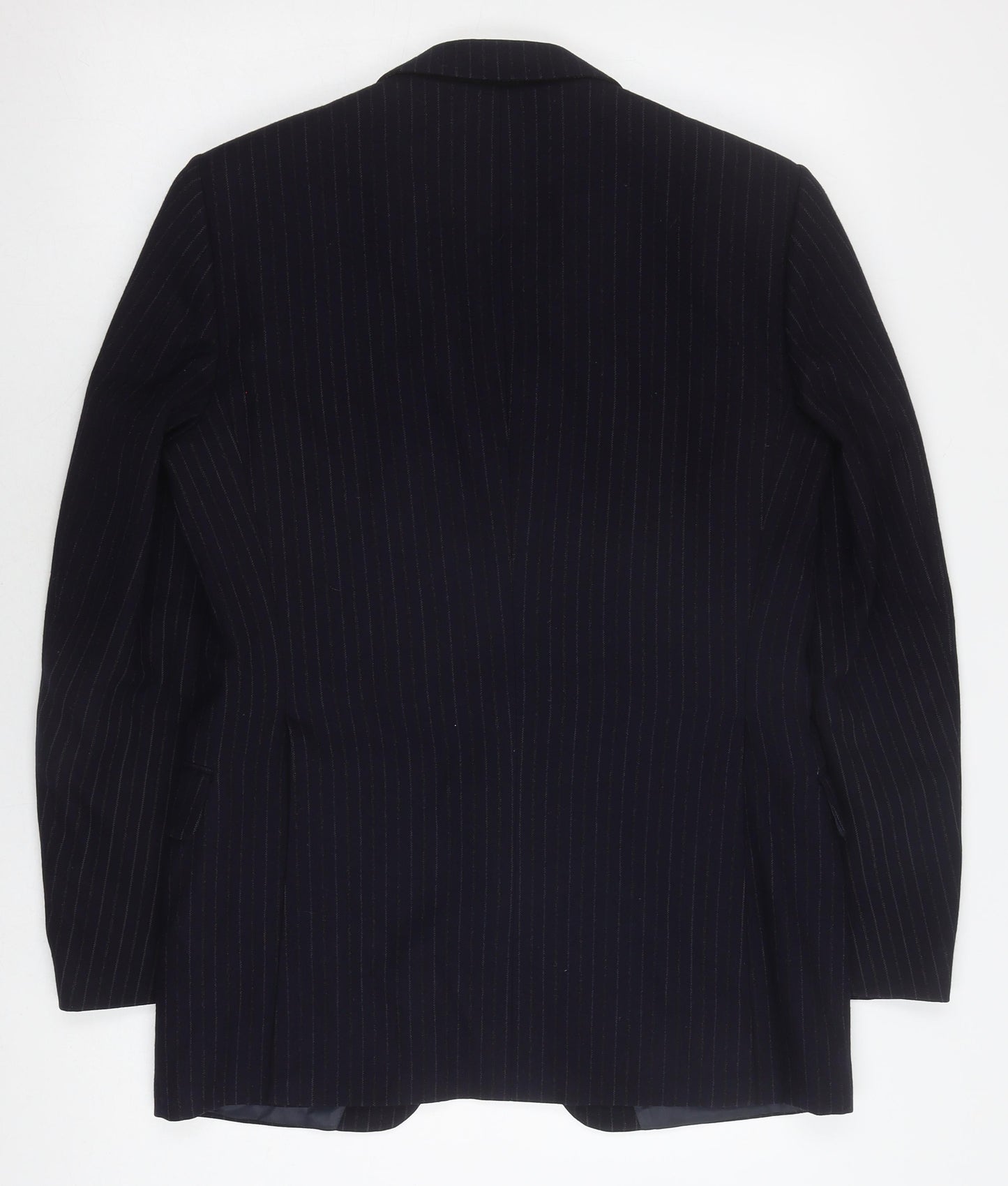 St Michael Men's Black Striped Wool Blazer 37-38R