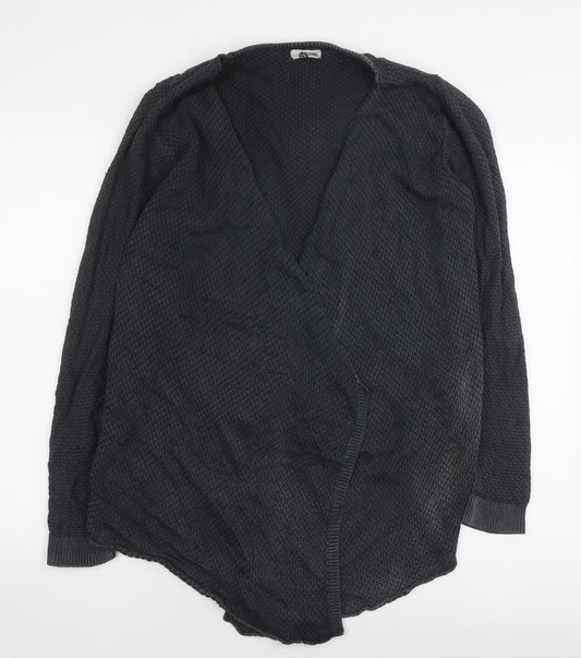 Tezenis Women's Black Cardigan Medium Open Knit