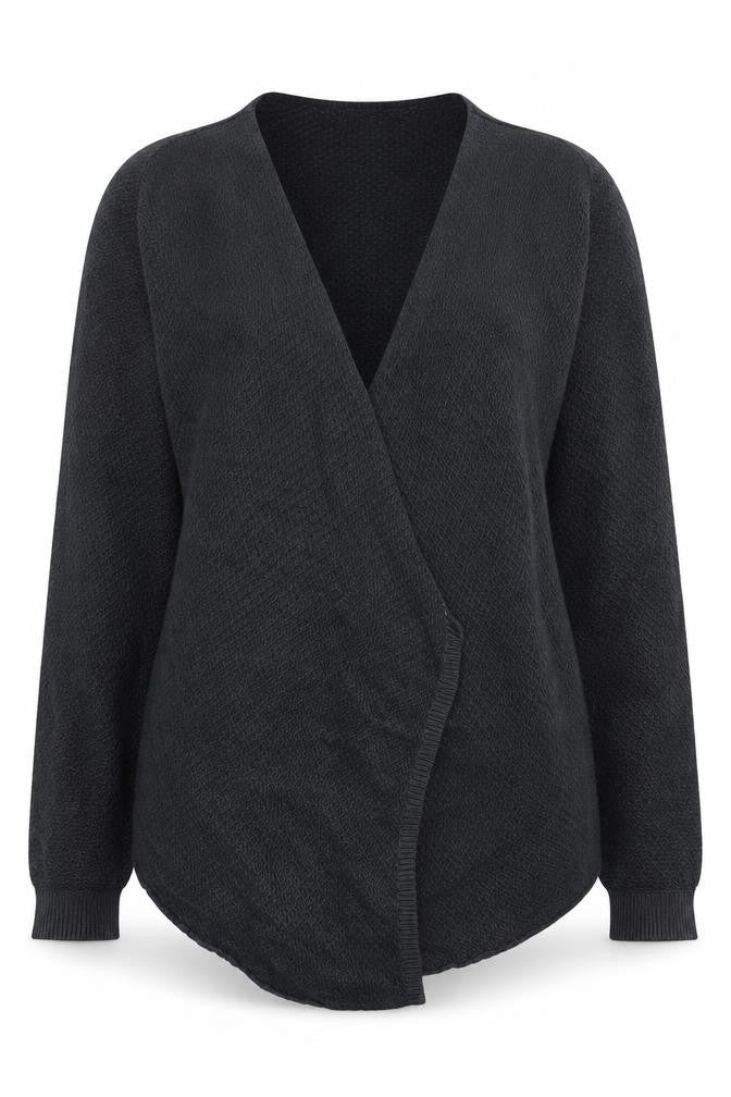 Tezenis Women's Black Cardigan Medium Open Knit