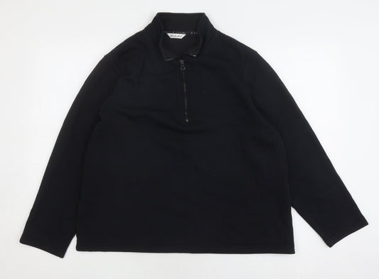 Berkert V Women's Black Pullover Sweatshirt Size 16