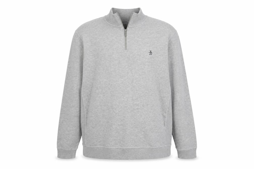 Original Penguin Men's Grey 2XL 1/2 Zip Sweatshirt