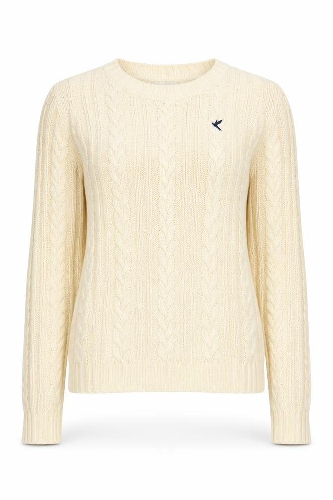 Blonde + Blonde Women’s Ivory Cable Pullover Jumper Size 10