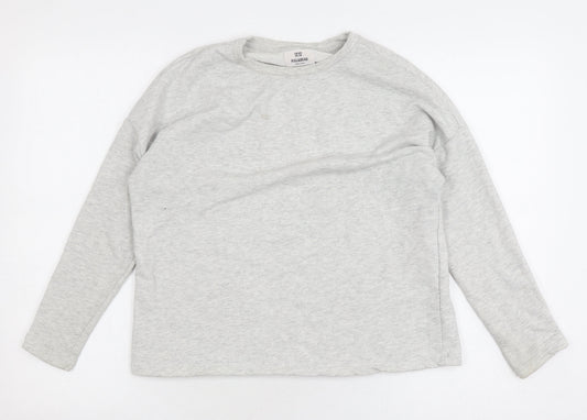 Pull&Bear Women's Grey XS Basic Long Sleeve T-Shirt