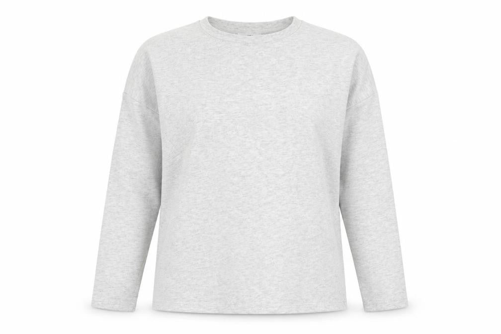 Pull&Bear Women's Grey XS Basic Long Sleeve T-Shirt