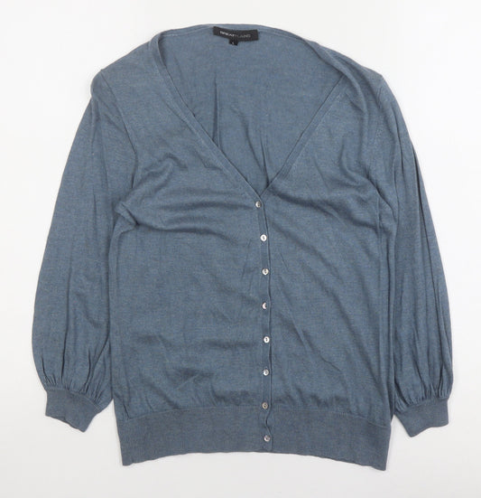 Great Plains Women's Blue V-Neck Cardigan, Size L