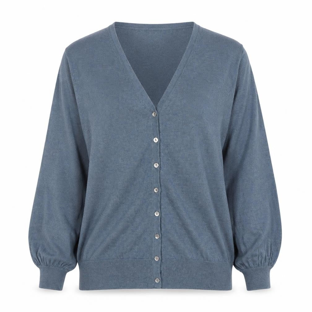 Great Plains Women's Blue V-Neck Cardigan, Size L