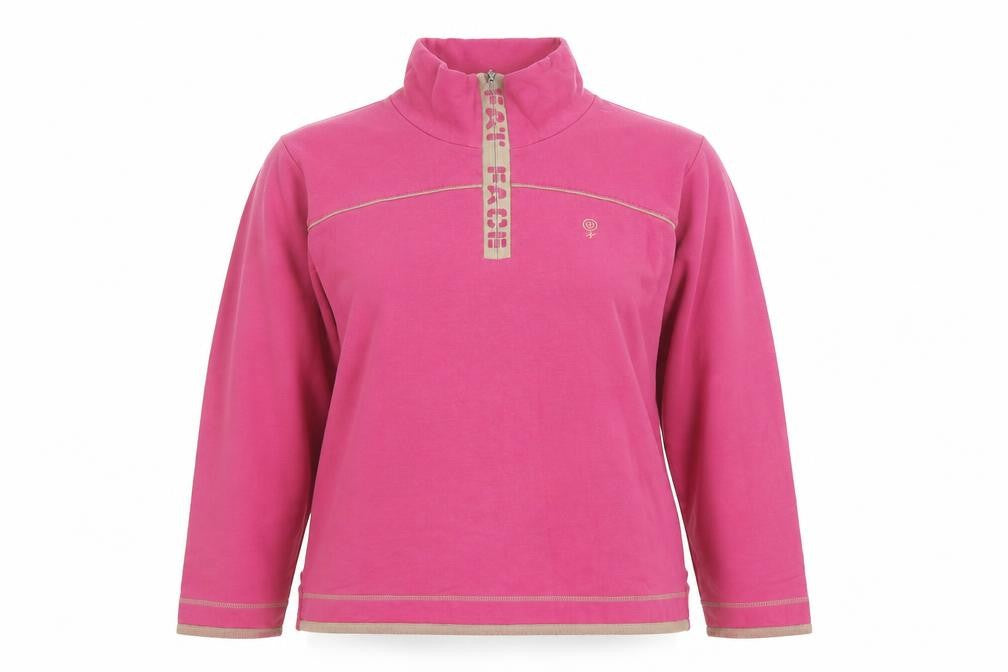 Cooper Phils Women's Pink Sweatshirt Size 12 Graphic 1/4 Zip